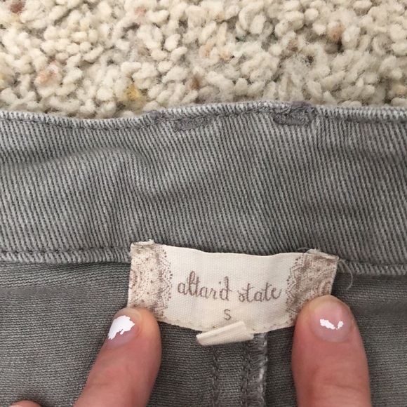 Altar’d State Grey Denim Button-Up Skirt - Picture 3 of 4